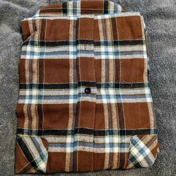 Tinkwell Brown Plaid Flannel Men's XXL Pockets NWT - Picture 5 of 6